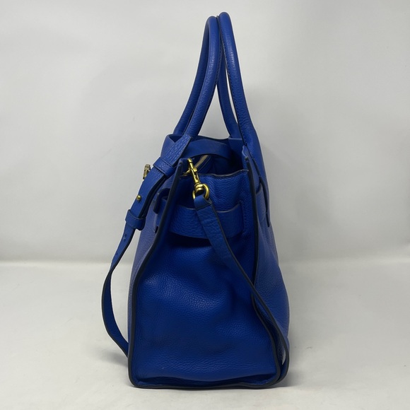 Tory Burch Gemini Link Leather Tote Dahlia Blue🖤 - Picture 4 of 15
